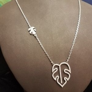 NWT:INC International Concepts Silver Leaf Pendant